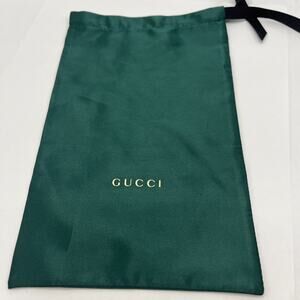 Gucci Dust Bag Pouch Soft Case Eyeglasses Sunglasses Drawstring Emerald Green